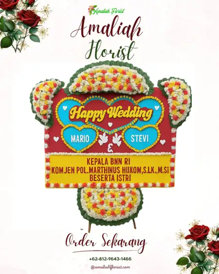 Papan Bunga Pernikahan Wrati
